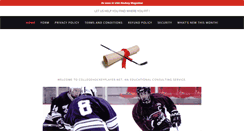 Desktop Screenshot of collegehockeyplayer.net