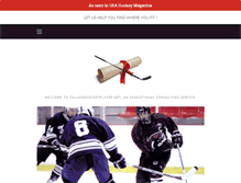 Tablet Screenshot of collegehockeyplayer.net